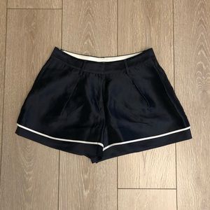 Armani Navy Satin Shorts